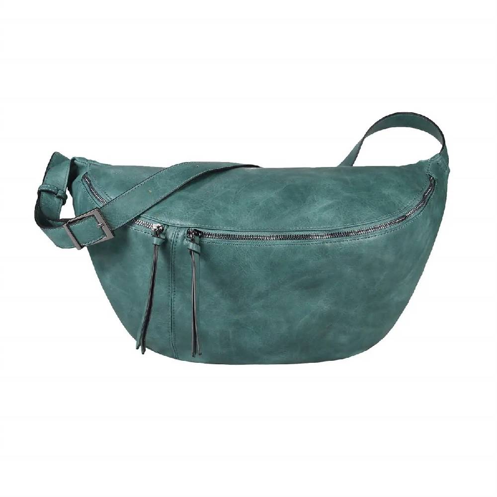XXL Tasche Bauchtasche Hüfttasche Crossbody Schultertasche Umhängetasche Kunstleder Gürteltasche Crossover Slingntasche Unisex Bag Exklusive Angebote