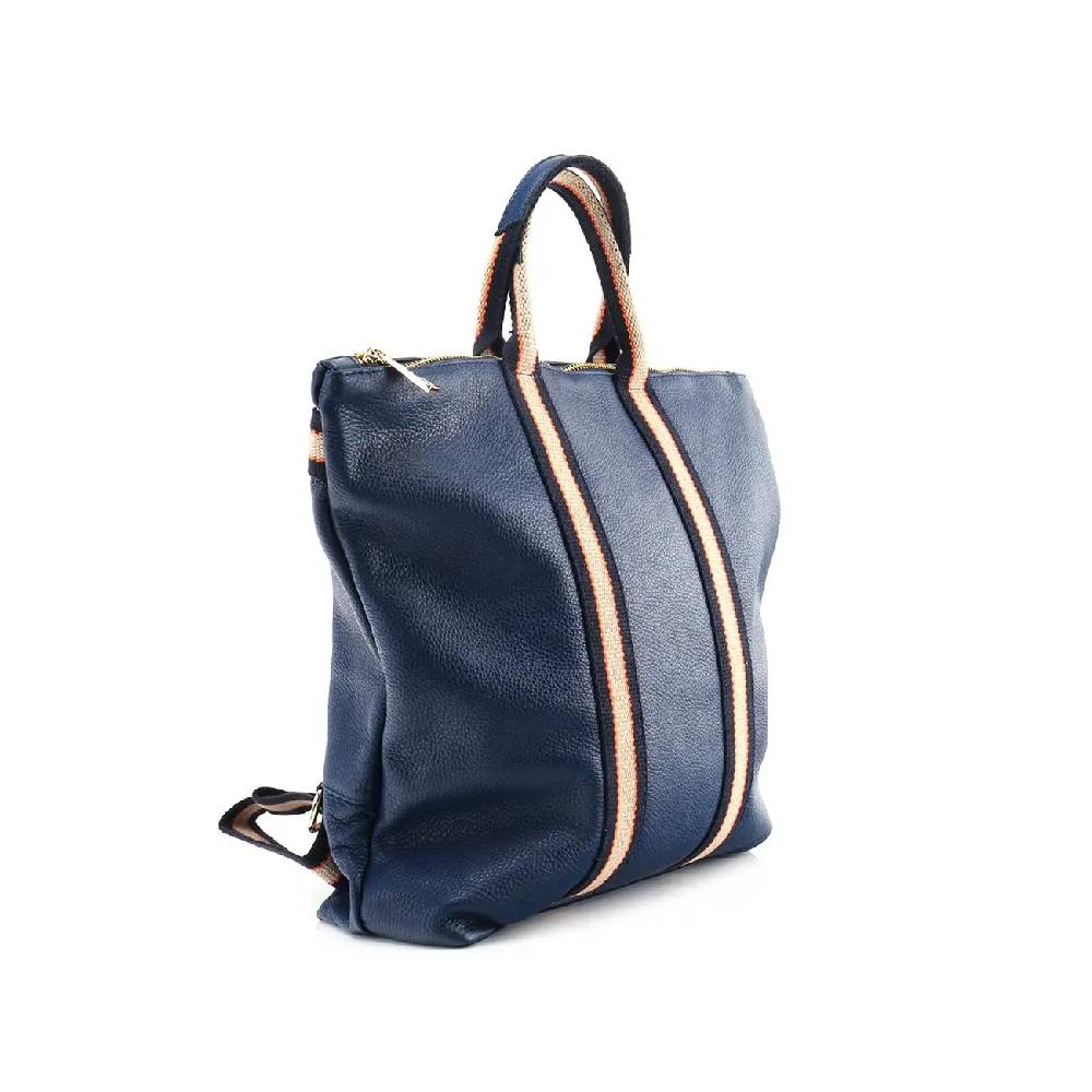 OBC Made in Italy XXL Damen Leder Rucksack Tasche Shopper Handtasche Schultertasche Cityrucksack Daypack Ledertasche Freizeitrucksack Blitzangebot