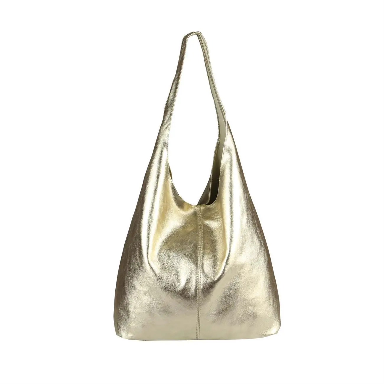 OBC MADE IN ITALY DAMEN LEDER TASCHE METALLIC Shopper Schultertasche Große Rabatte
