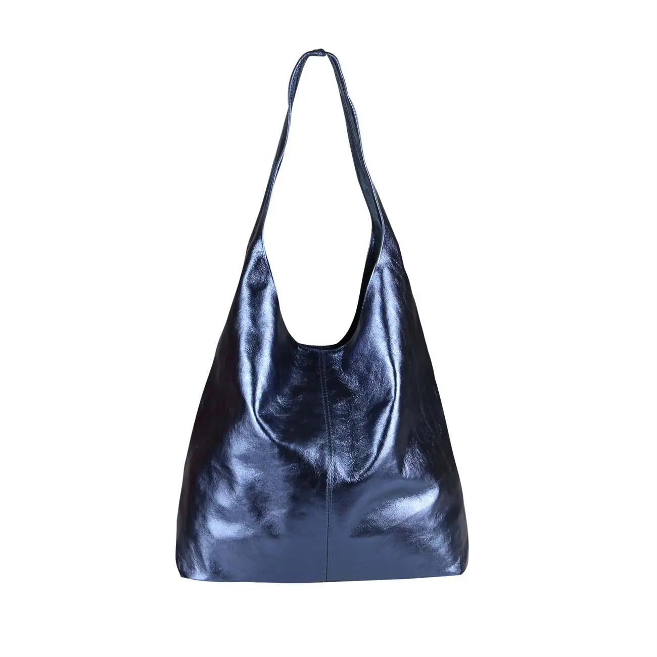 OBC MADE IN ITALY DAMEN LEDER TASCHE METALLIC Shopper Schultertasche Große Rabatte