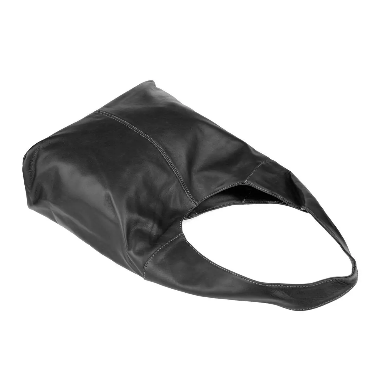 OBC Made in Italy Damen Leder Tasche Shopper Schultertasche Umhängetasche Handtasche Beuteltasche Hobo Bag Ledertasche Nappaleder Bestseller