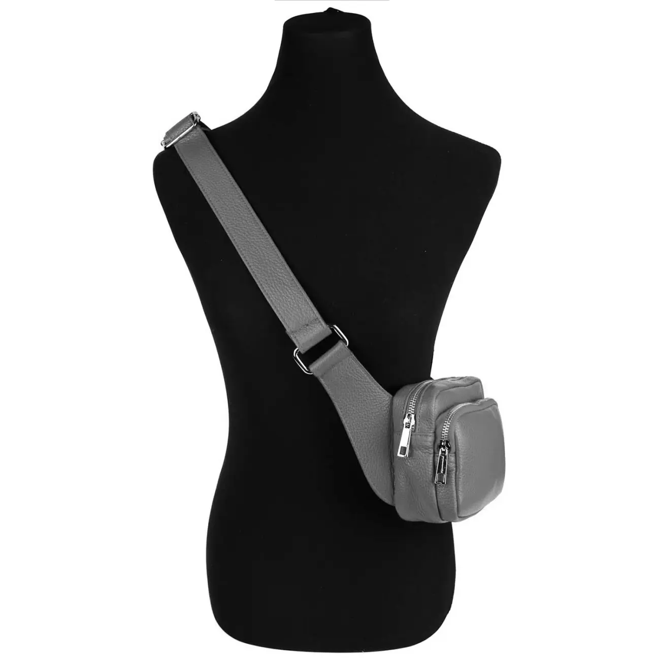 OBC Made in Italy Damen Leder Tasche Crossbody Metallic Hüfttasche Bauchtasche Umhängetasche Bodybag Schultertasche Handytasche Gürteltasche Saisonale Angebote