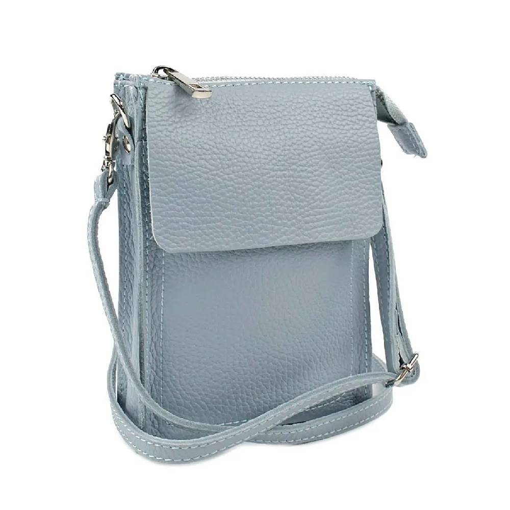 OBC Made in Italy Damen Leder Smartphone Tasche Schultertasche Handytasche Minibag Umhängetasche Geldtasche Ledertasche Crossbody Abendtasche Räumungsverkauf