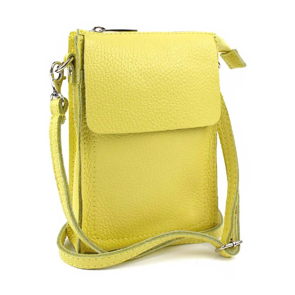 OBC Made in Italy Damen Leder Smartphone Tasche Schultertasche Handytasche Minibag Umhängetasche Geldtasche Ledertasche Crossbody Abendtasche Räumungsverkauf