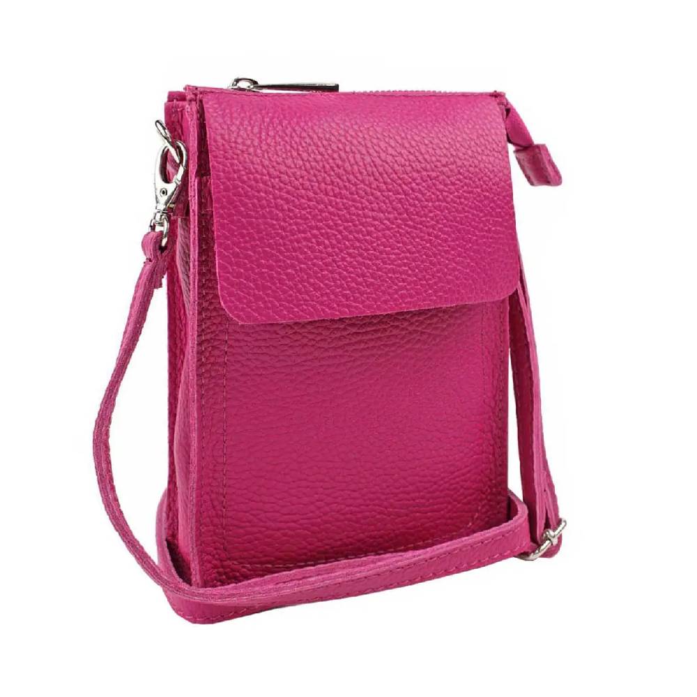 OBC Made in Italy Damen Leder Smartphone Tasche Schultertasche Handytasche Minibag Umhängetasche Geldtasche Ledertasche Crossbody Abendtasche Räumungsverkauf
