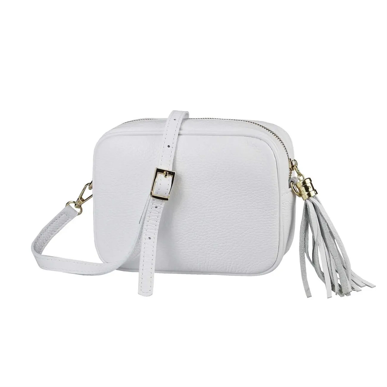 OBC Made in Italy DAMEN LEDER TASCHE Umhängetasche Schultertasche Cross-Over Crossbody Bag Glattleder Schmucktasche Fransen Ledertasche Riesige Ersparnisse
