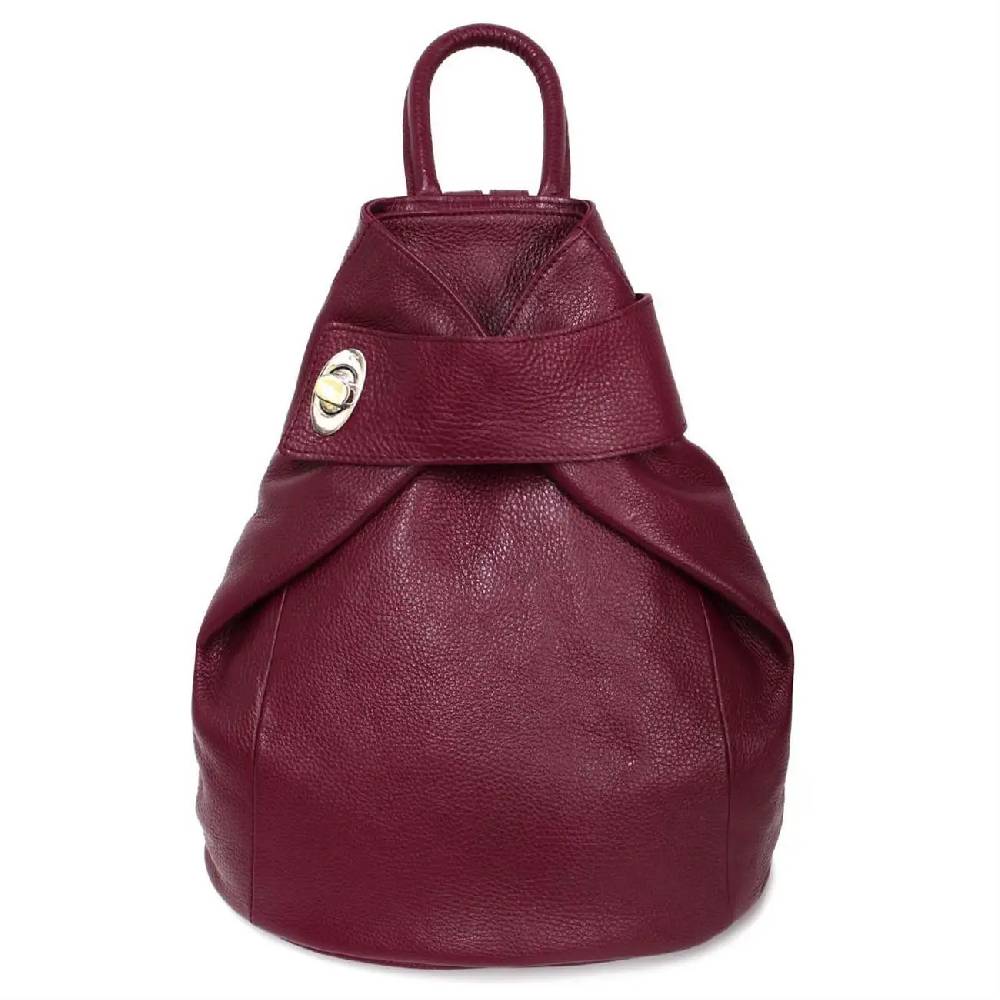 OBC Made in Italy Damen echt Leder Rucksack Daypack Lederrucksack Tasche Schultertasche Ledertasche Handgepäck Nappaleder Reiserucksack Shopper Super Sparpreis