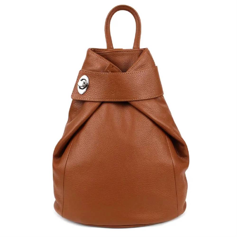 OBC Made in Italy Damen echt Leder Rucksack Daypack Lederrucksack Tasche Schultertasche Ledertasche Handgepäck Nappaleder Reiserucksack Shopper Super Sparpreis