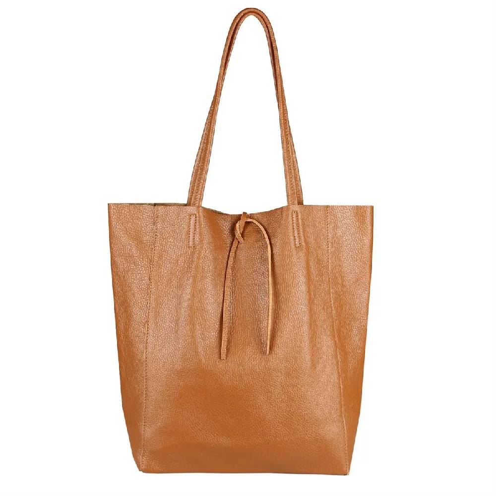 OBC Made in Italy DAMEN LEDER TASCHE DIN-A4 Shopper Schultertasche Henkeltasche Tote Bag Wochenangebot