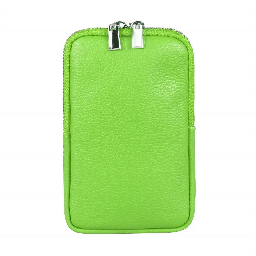 OBC Made in Italy Damen Leder Smartphone Tasche Umhängetasche Schultertasche Handytasche Minibag Geldtasche Ledertasche Crossbody Abendtasche Begrenzte Freigabe