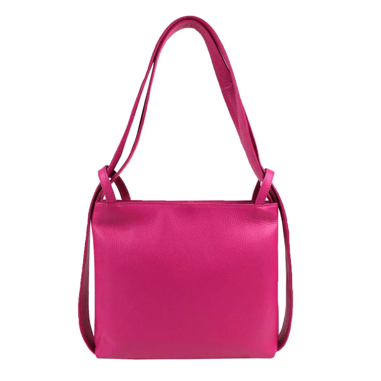 MADE IN ITALY OBC Damen Tasche Rucksack 2in1 Umhängetasche Schultertasche Daypack Rucksacktasche Handtasche Ledertasche klein Letzte 3 Tage
