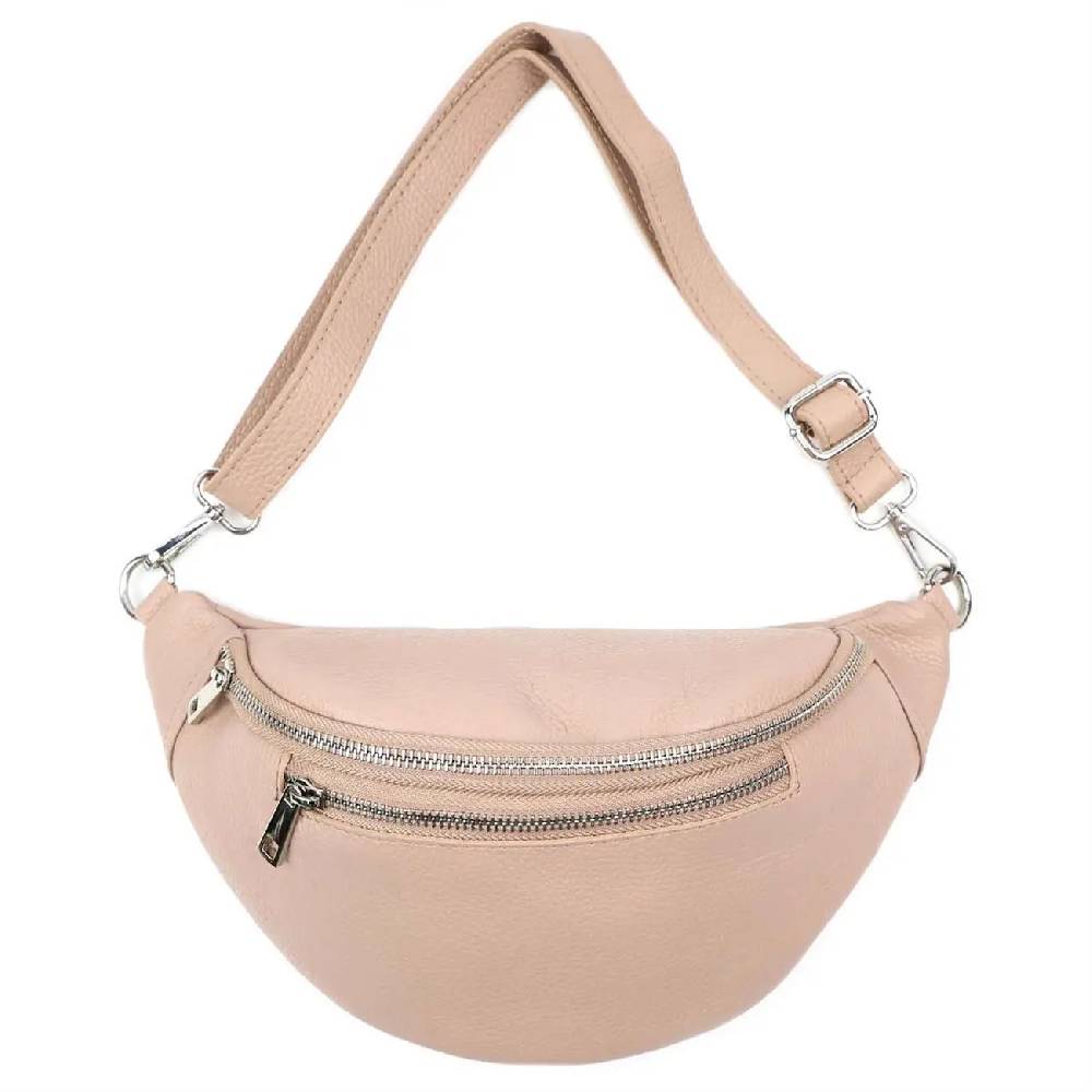 OBC MADE IN ITALY DAMEN LEDER TASCHE Gürteltasche Crossbody Hüfttasche Bauchtasche Umhängetasche Schultertasche Brusttasche CrossOver Ledertasche Bodybag Letzte 2 Tage