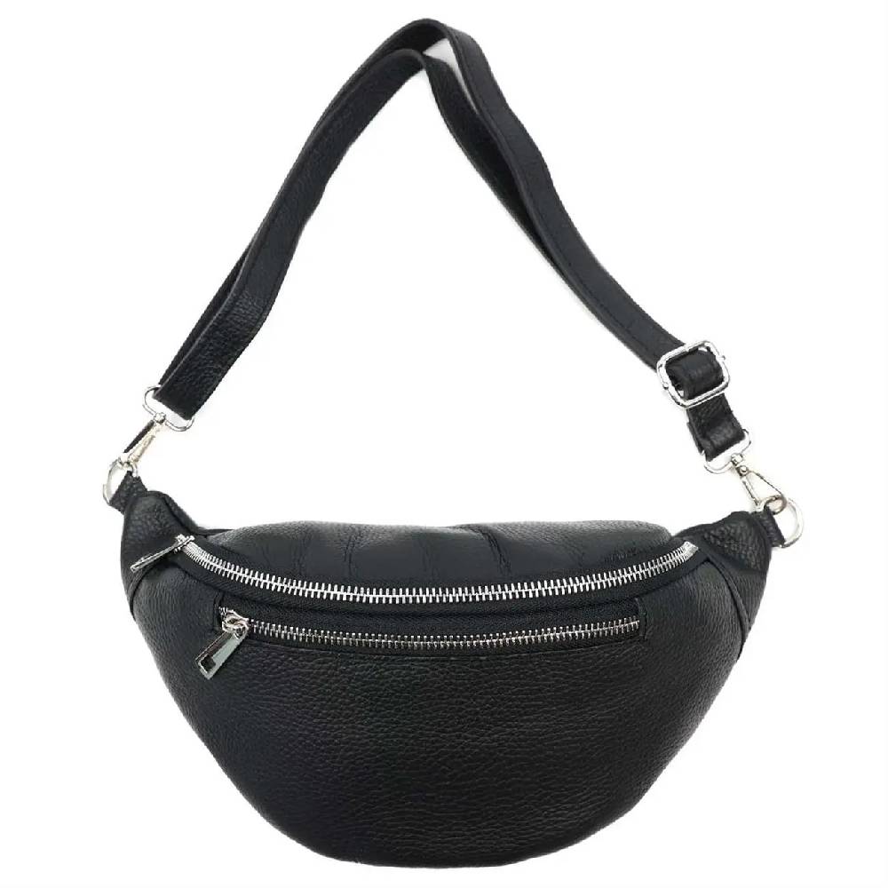 OBC MADE IN ITALY DAMEN LEDER TASCHE Gürteltasche Crossbody Hüfttasche Bauchtasche Umhängetasche Schultertasche Brusttasche CrossOver Ledertasche Bodybag Letzte 2 Tage