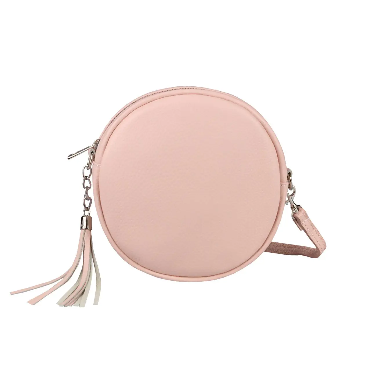 OBC Made in Italy Damen ECHT Leder Tasche Crossbody Runde Schultertasche City Bag Crossover Umhängetasche Clutch Ledertasche Damentasche Minibag Zeitbegrenzte Promotion