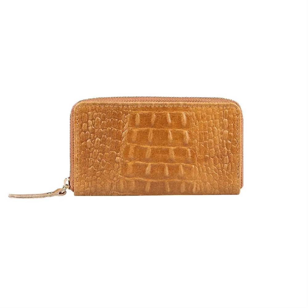 Made in Italy Damen Leder Geldbörse Kroko Wallet Portemonnaie Portafoglio Brieftasche Börse Geldbeutel Ledertasche Kreditkartenetui Bis zu 65% Rabatt