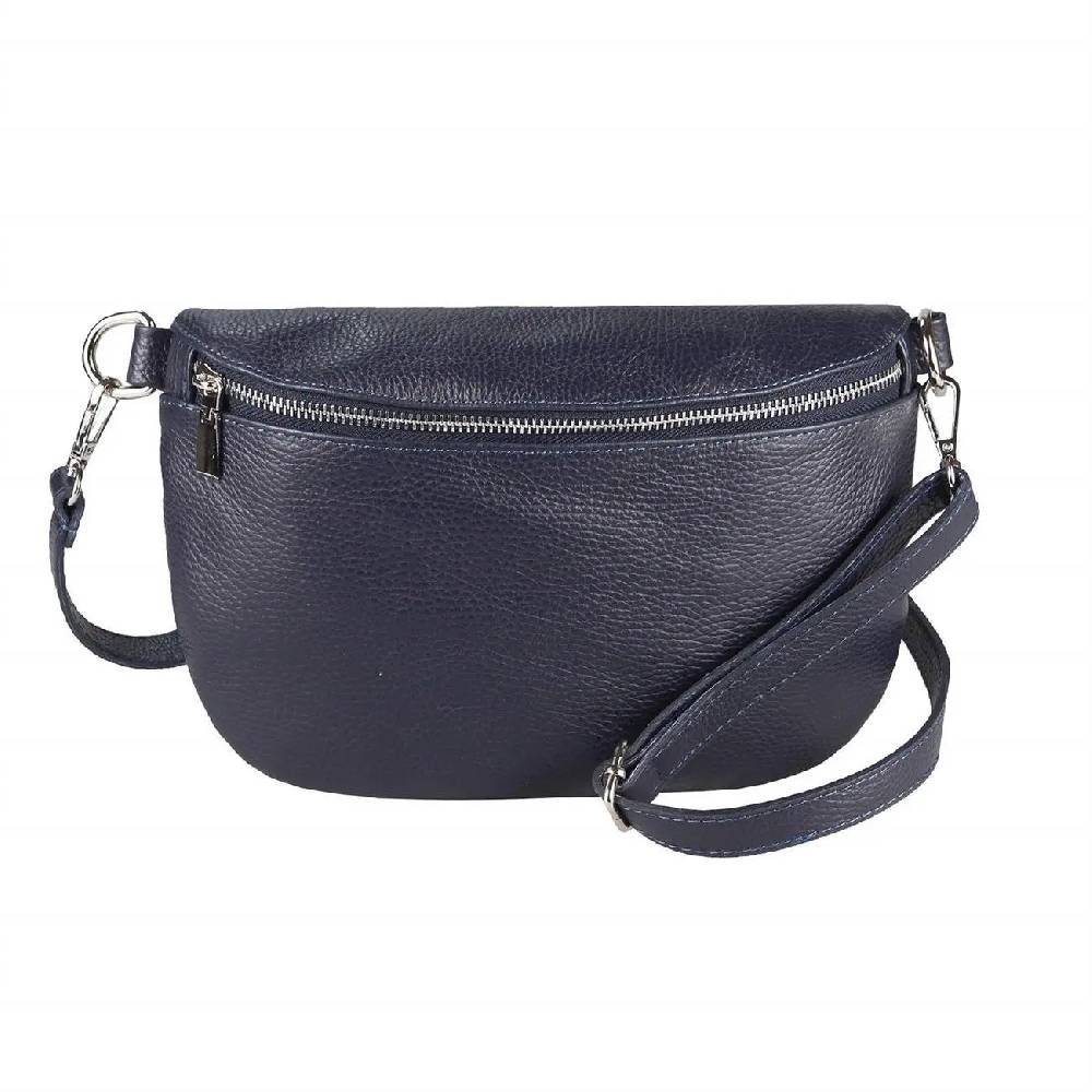 Made in Italy Damen Leder Tasche Gürteltasche Crossbody Hüfttasche Bauchtasche Umhängetasche Cross-Over Bodybag Schultertasche Handytasche Schminktasche Kosmetiktasche OBC 1054 Nur noch ein Tag übrig