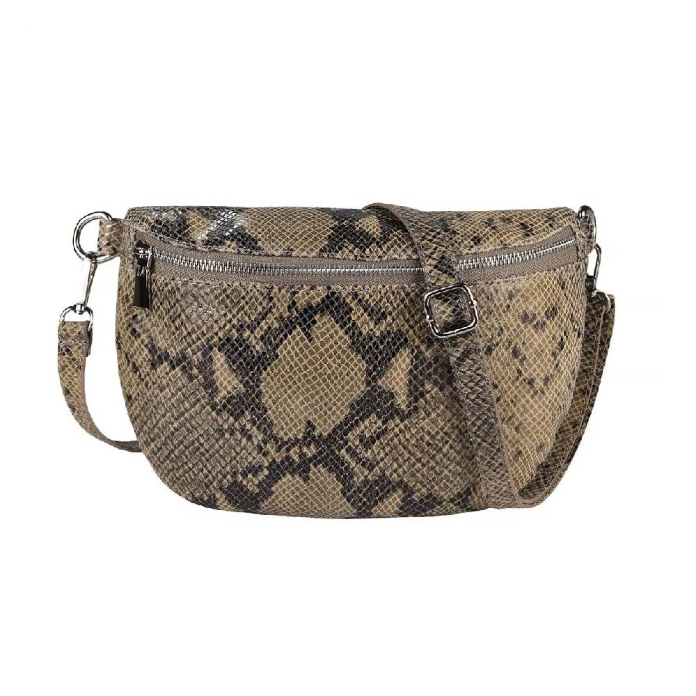 Made in Italy Damen Leder Tasche Gürteltasche Crossbody Hüfttasche Bauchtasche Umhängetasche Cross-Over Bodybag Schultertasche Handytasche Schminktasche Kosmetiktasche OBC 1054 Nur noch ein Tag übrig