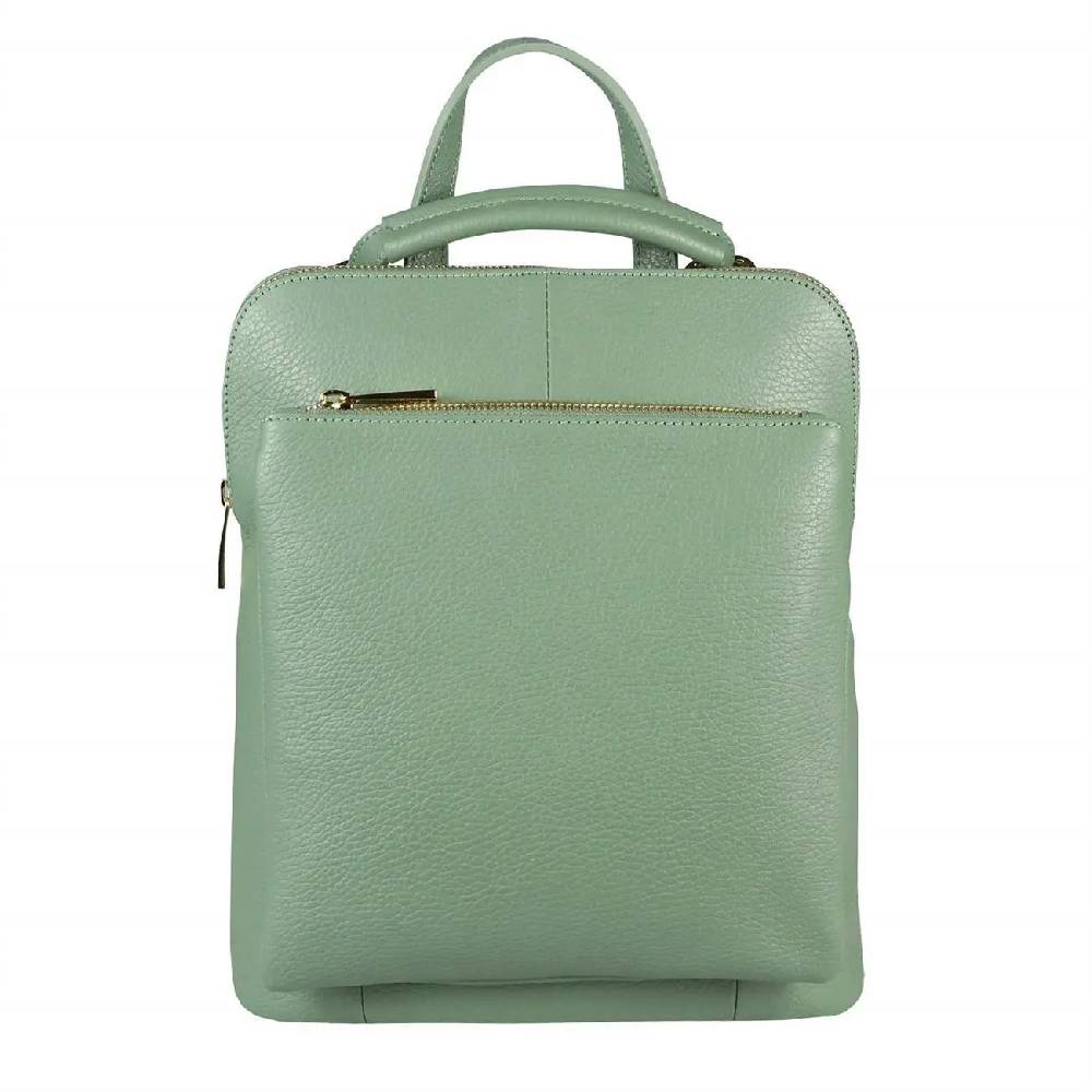 OBC Made in Italy Damen echt Leder Rucksack Daypack Lederrucksack Tasche Schultertasche Ledertasche Handgepäck Nappaleder Black Friday Preise