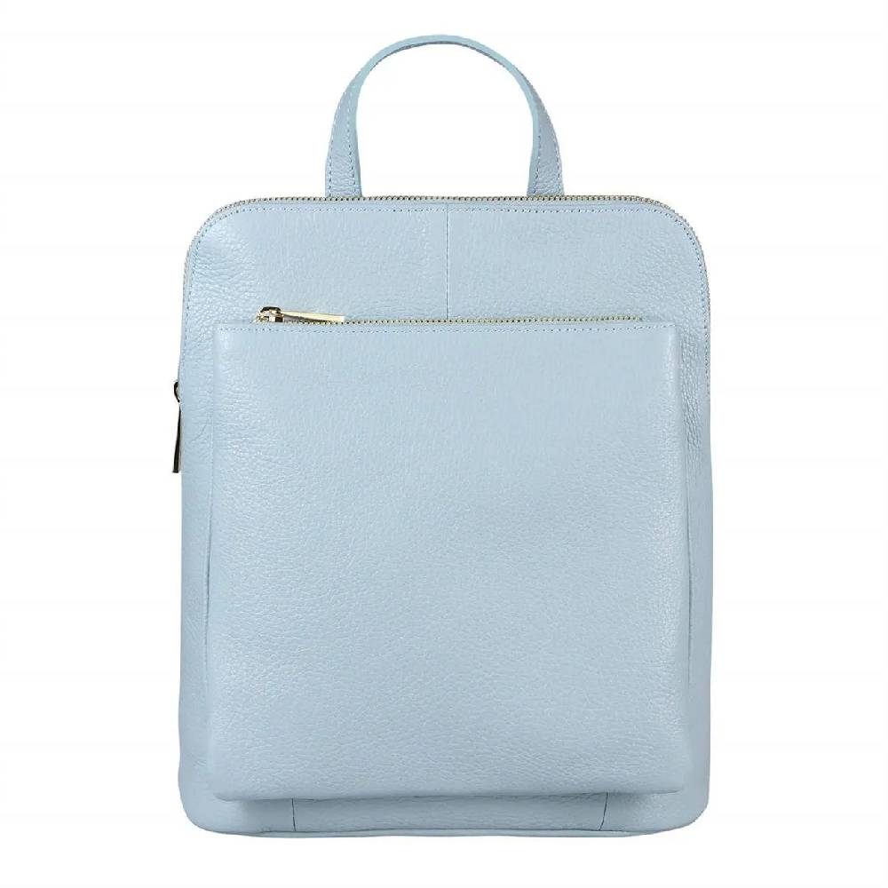 OBC Made in Italy Damen echt Leder Rucksack Daypack Lederrucksack Tasche Schultertasche Ledertasche Handgepäck Nappaleder Black Friday Preise