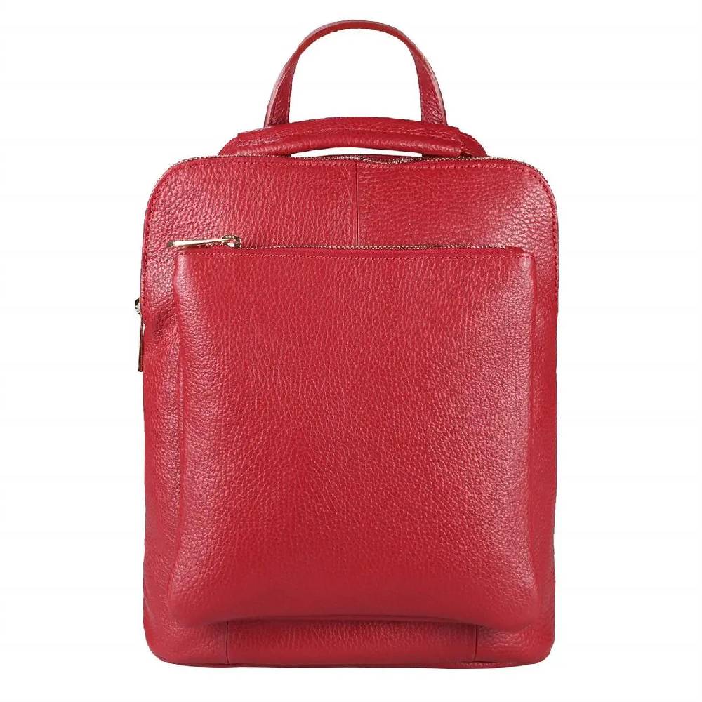 OBC Made in Italy Damen echt Leder Rucksack Daypack Lederrucksack Tasche Schultertasche Ledertasche Handgepäck Nappaleder Black Friday Preise
