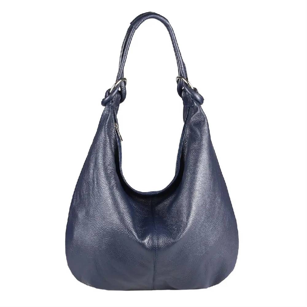ITALY DAMEN Echt LEDER HAND-TASCHE Schultertasche Shopper Umhängetasche Beuteltasche Metallic Bag Im Verkauf
