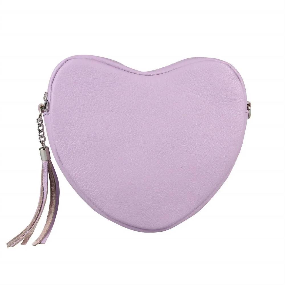 OBC Made in Italy Damen Leder Tasche Crossbody Herztasche Schultertasche Crossover Umhängetasche Clutch Ledertasche Damentasche Verkauf