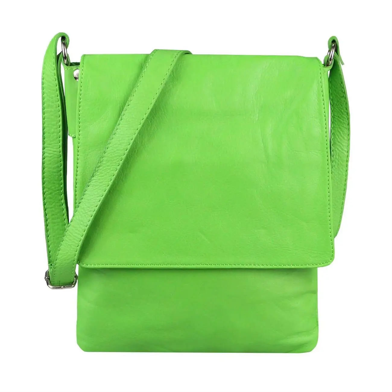 OBC Made in Italy Damen Leder Tasche Umhängetasche Schultertasche Crossbody Handtasche Ledertasche Nappaleder Cross-Over Body Bag Shopping Messenger Angebote