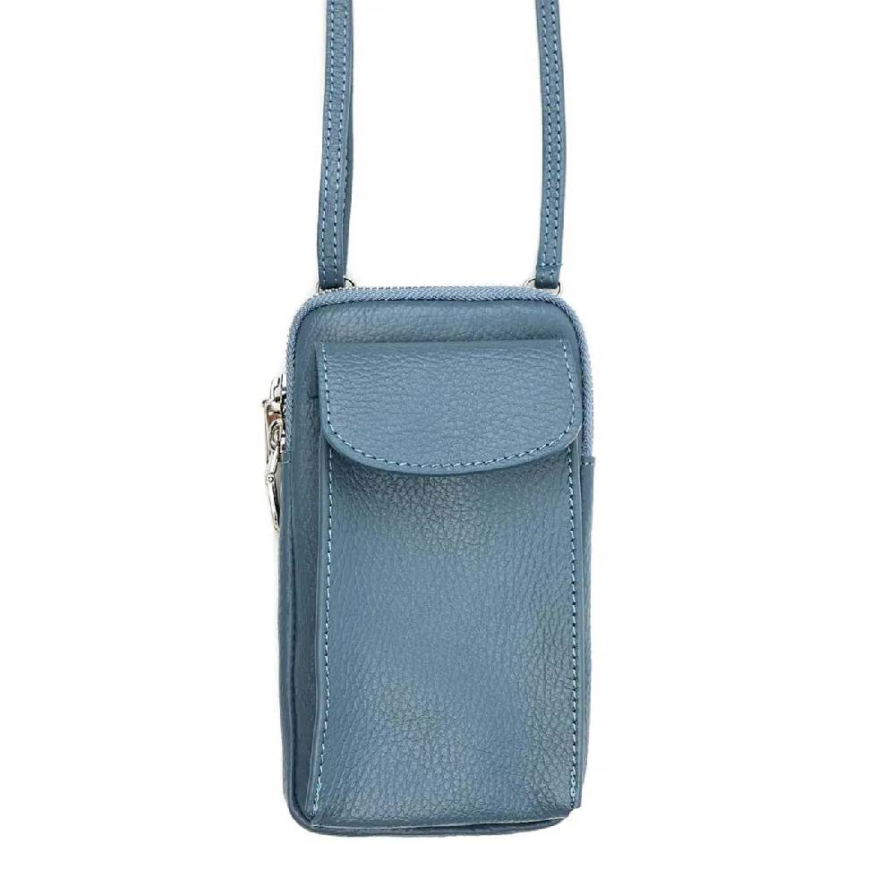 OBC Made in Italy Damen Leder Tasche Handytasche Umhängetasche Geldbörse Schultertasche Brieftasche Smartphone Geldtasche Ledertasche Crossbody Abendtasche Handy bis 6,5 Zoll Fabrikverkauf