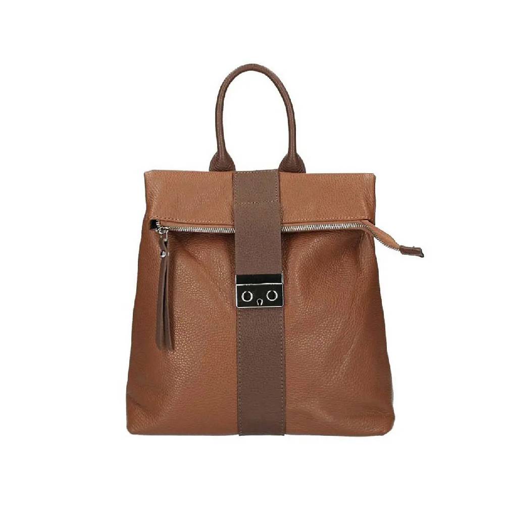 Made in Italy XL Damen Leder Roll Top Rucksack Cityrucksack Shopper Handtasche Schultertasche Ledertasche Freizeitrucksack Tasche Limitierter Zeitrabatt