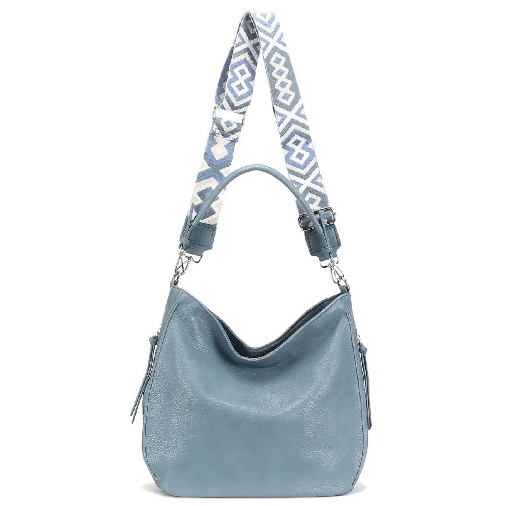 OBC Damen Tasche XXL Shopper Hobo Bag Schultertasche Crossbody Umhängetasche Beuteltasche Handtasche Crossover Leder Optik Fabrikpreis