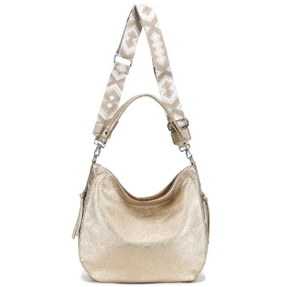OBC Damen Tasche XXL Shopper Hobo Bag Schultertasche Crossbody Umhängetasche Beuteltasche Handtasche Crossover Leder Optik Fabrikpreis
