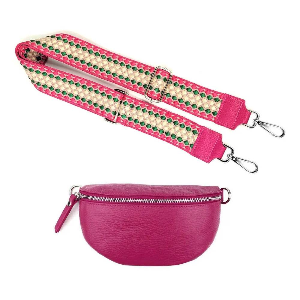 Made in Italy OBC DAMEN SET Gürteltasche + Schultergurt LEDER Crossbody Hüfttasche Bauchtasche Umhängetasche Brusttasche CrossOver Bodybag Schultertasche Handytasche Geldtasche Tasche Kosmetiktasche Rabatt