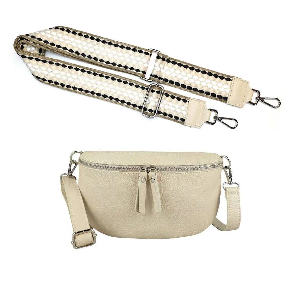 Made in Italy OBC DAMEN SET Gürteltasche + Schultergurt LEDER Crossbody Hüfttasche Bauchtasche Umhängetasche Brusttasche CrossOver Bodybag Schultertasche Handytasche Geldtasche Tasche Kosmetiktasche Rabatt