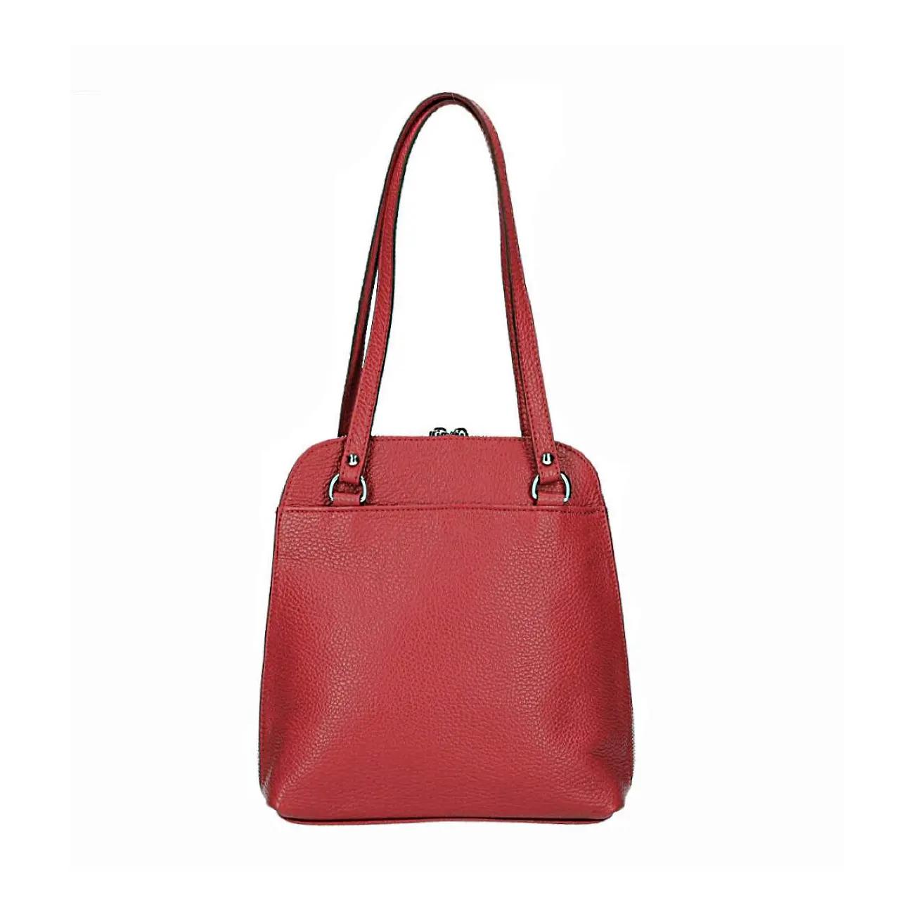 MADE IN ITALY OBC Damen Leder Tasche Rucksack 2in1 Umhängetasche Schultertasche Daypack Rucksacktasche Handtasche Ledertasche Preisnachlass