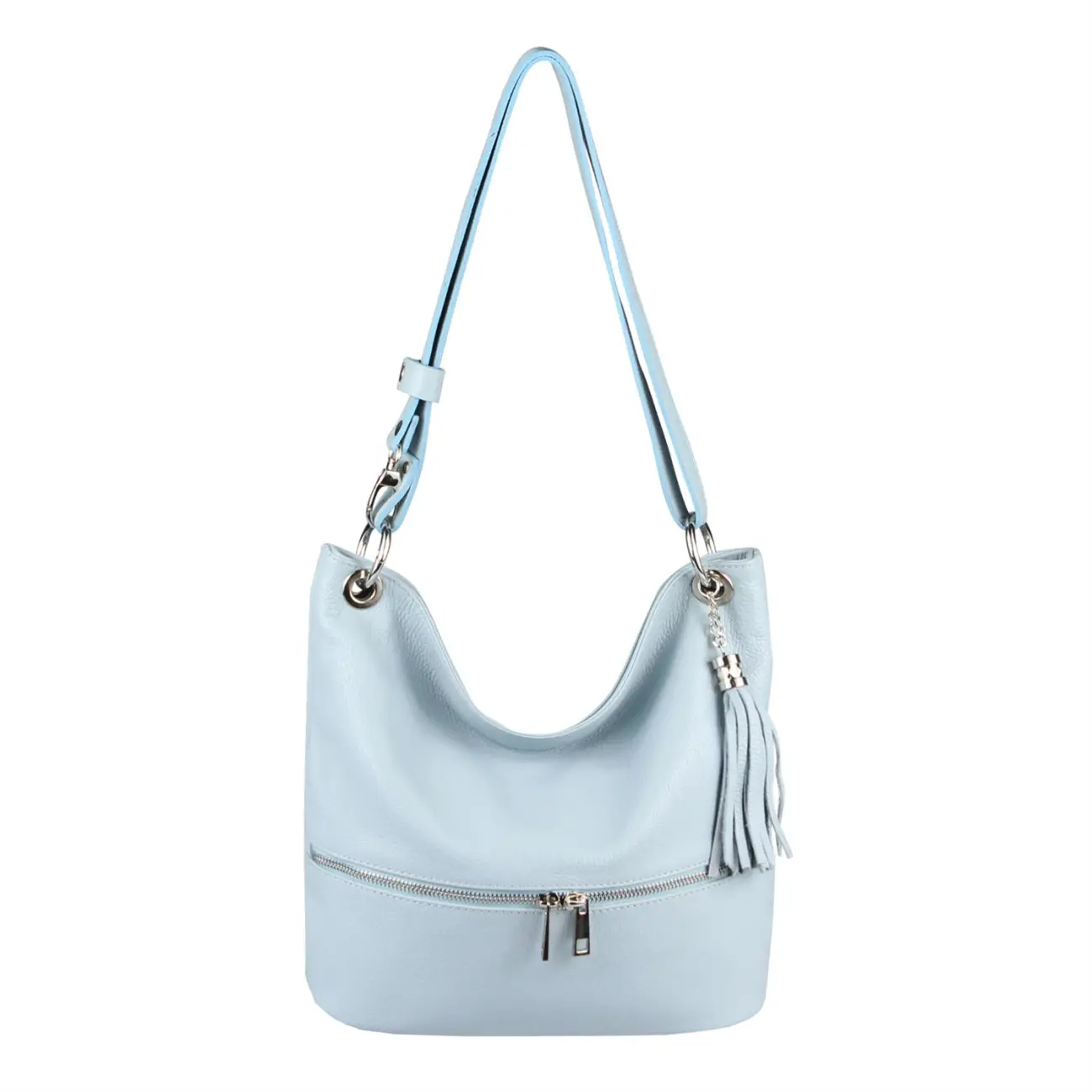 Made in Italy DAMEN LEDER TASCHE Shopper Schultertasche City Bag CrossOver Umhängetasche Henkeltasche Ledertasche Damentasche Fransen Cyber Monday