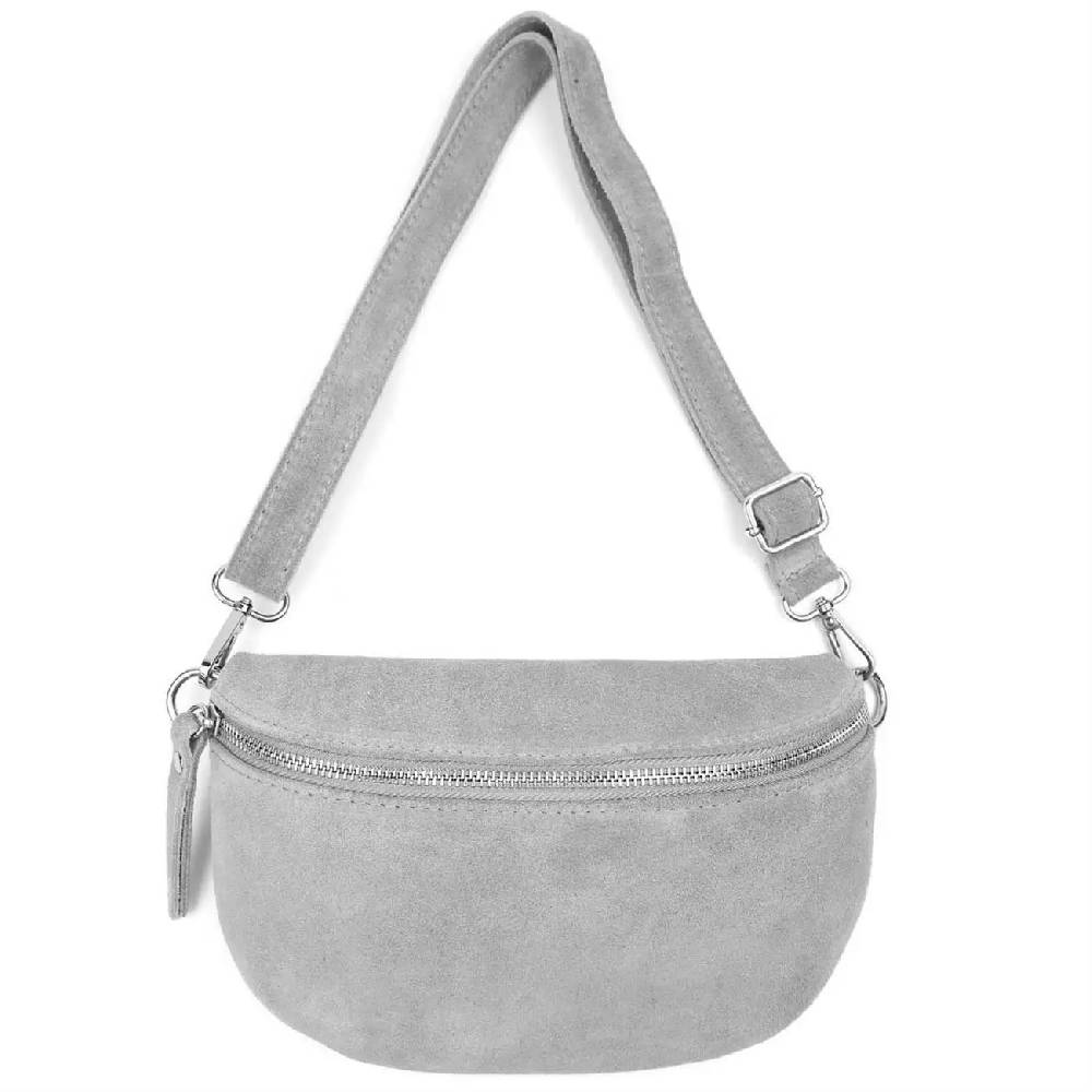 Made in Italy DAMEN LEDER TASCHE Gürteltasche Crossbody Hüfttasche Bauchtasche Umhängetasche Wildleder Brusttasche CrossOver Bodybag Schultertasche Handytasche Geldtasche Schminktasche Kosmetiktasche Vatertagsangebot