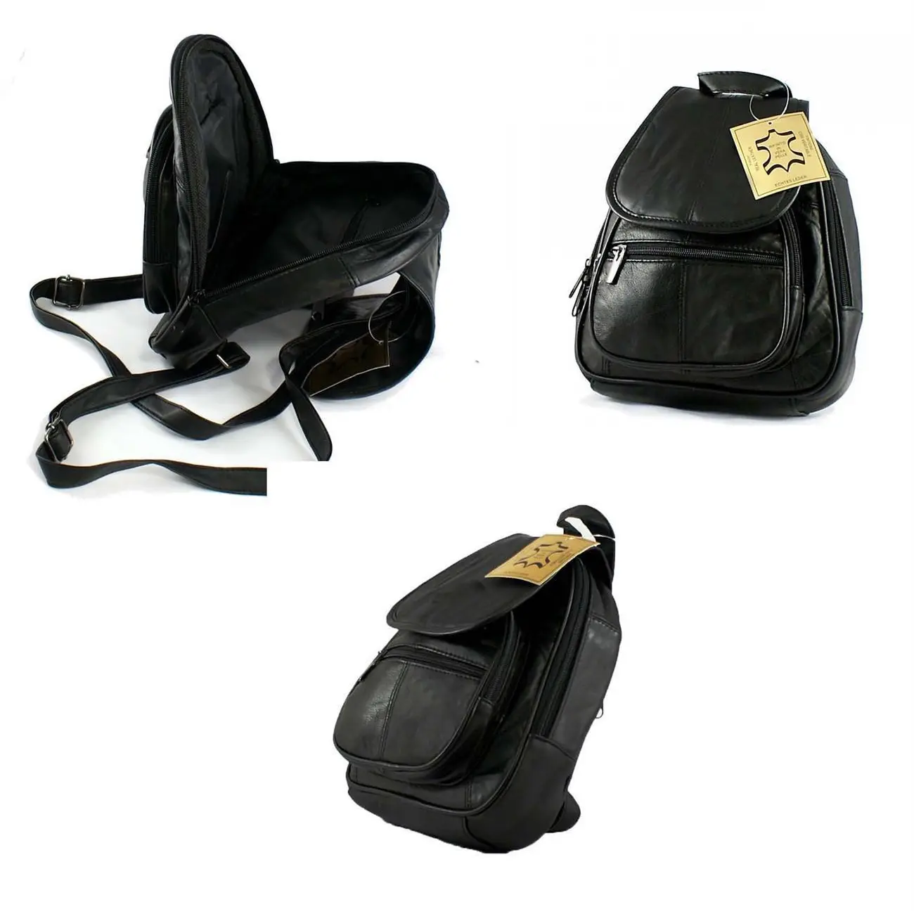 OBC kleiner DAMEN RUCKSACK Cityrucksack echtes Leder Mini Tasche Schultertasche Lederrucksack Damentasche Stadtrucksack Ledertasche CrossBag BodyBag CrossOver Lamm Nappaleder Lagerräumung