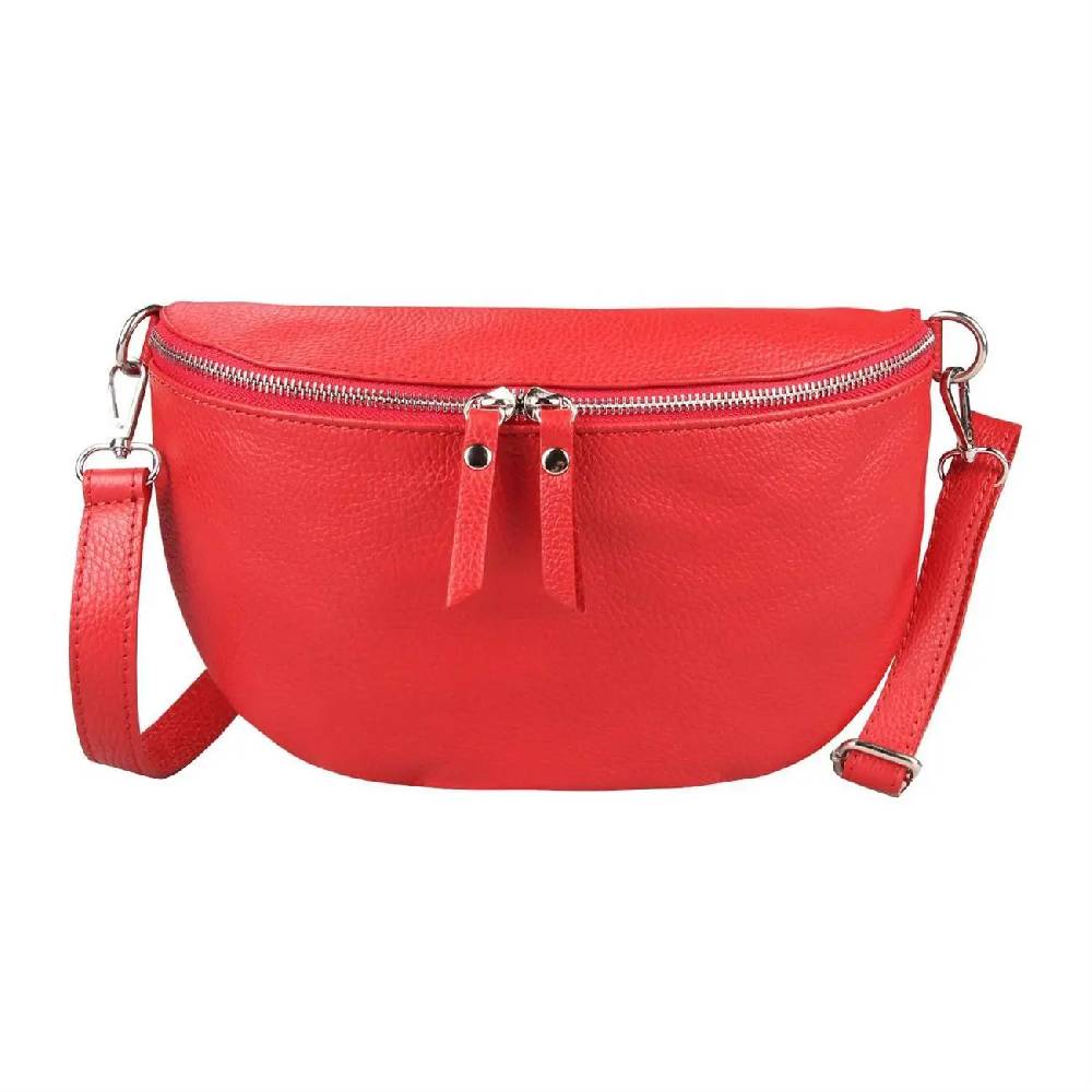 OBC Made in Italy Damen Leder Tasche Medium Handytasche Gürteltasche Crossbody Hüfttasche Bauchtasche Umhängetasche Cross-Over Bodybag Schultertasche Kosmetiktasche Saisonale Angebote
