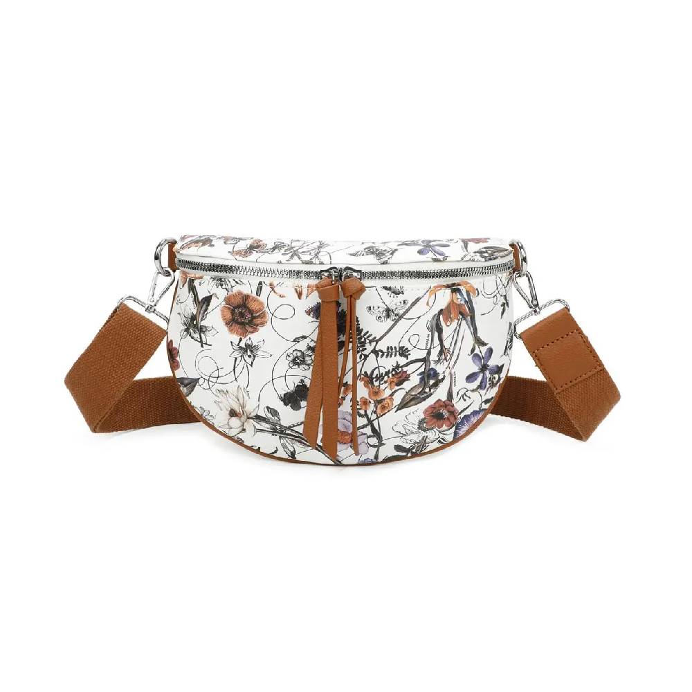OBC Damen Blumen Tasche Schultertasche Gürteltasche Crossbody Hüfttasche Bauchtasche Umhängetasche Cross-Over Bodybag Handytasche Reisetasche Kosmetiktasche Kunst-Leder Tiefpreis