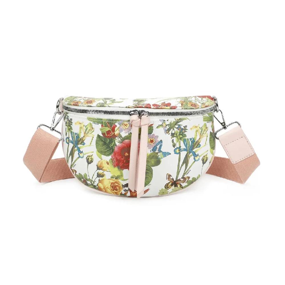OBC Damen Blumen Tasche Schultertasche Gürteltasche Crossbody Hüfttasche Bauchtasche Umhängetasche Cross-Over Bodybag Handytasche Reisetasche Kosmetiktasche Kunst-Leder Tiefpreis