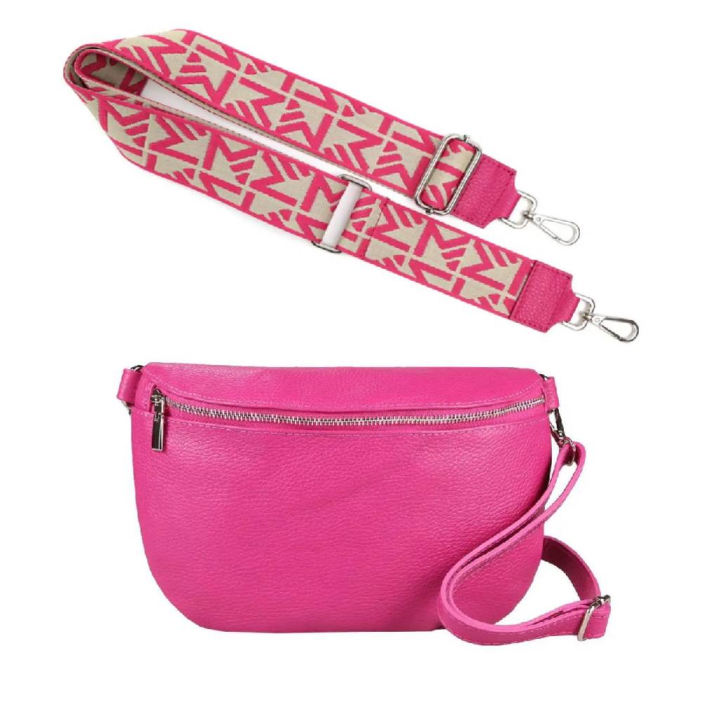 Made in Italy OBC DAMEN SET Gürteltasche + Schultergurt LEDER Crossbody Hüfttasche Bauchtasche Umhängetasche Brusttasche CrossOver Bodybag Schultertasche Handytasche Tasche Wochenangebot