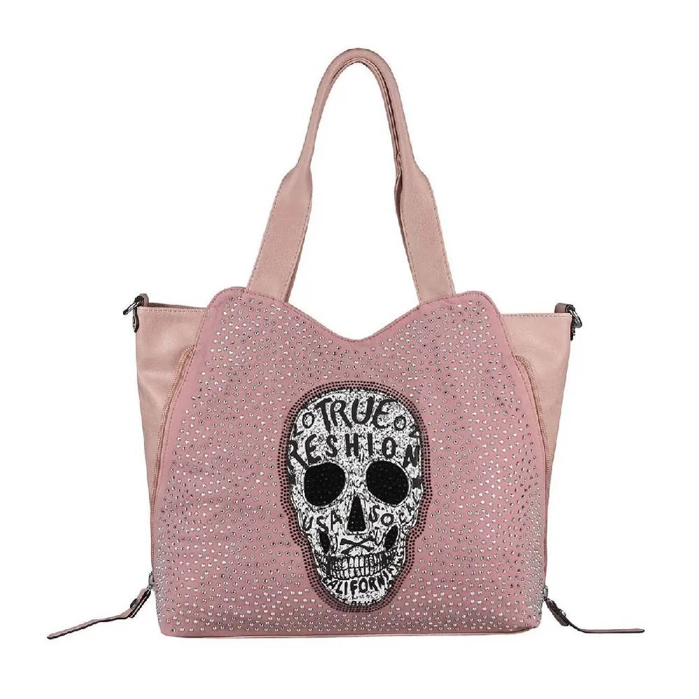 OBC XXL Damen Totenkopf Tasche Handtasche Skulls Shopper Beuteltasche Schultertasche Umhängetache Reisetasche Weekender Schädel Gothic Bag Zeitbegrenzte Promotion