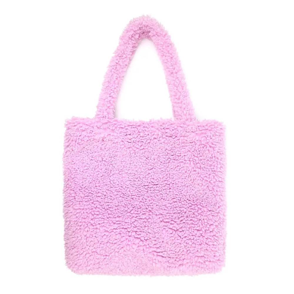 Made in Italy Damen Teddyfell Tasche Shopper Tote Bag Handtasche Plüsch Schultertasche Teddytasche Pelz Damentasche Felltasche Wintertasche Bis zu 60% Rabatt