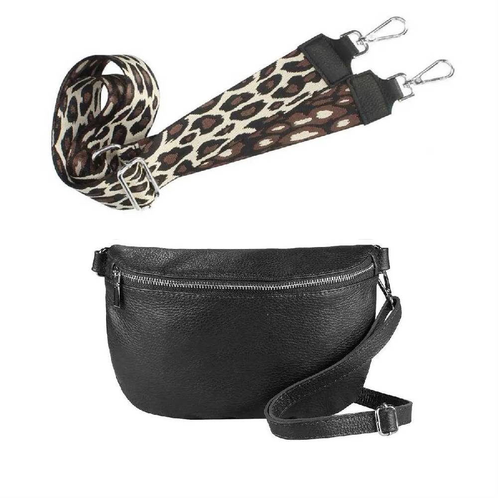 Made in Italy OBC DAMEN SET Gürteltasche + Schultergurt LEDER Crossbody Hüfttasche Bauchtasche Umhängetasche Brusttasche CrossOver Bodybag Schultertasche Handytasche Geldtasche Tasche Kosmetiktasche 50% Rabatt mit kostenlosem Versand