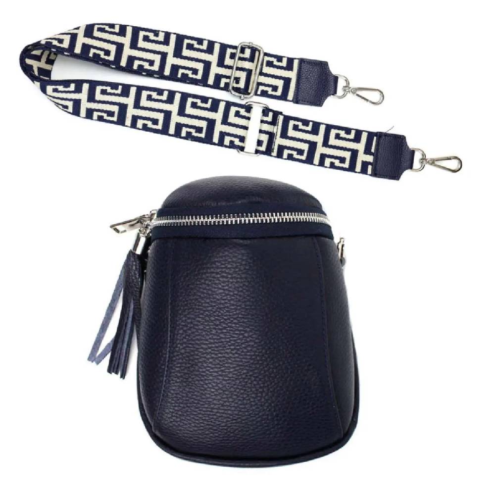 Made in Italy OBC DAMEN SET Schultertasche + Schultergurt LEDER Crossbody Umhängetasche Brusttasche CrossOver Bodybag Schultertasche Handytasche Geldtasche Tasche Kosmetiktasche Black Friday Preise