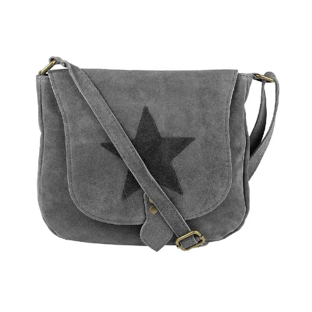 ital-design Stern Tasche Wildleder Schultertasche Damentasche Henkeltasche Ledertasche 2025