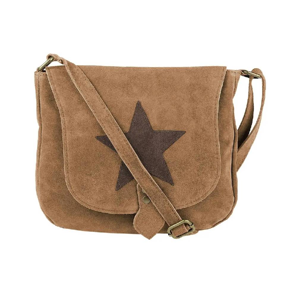 ital-design Stern Tasche Wildleder Schultertasche Damentasche Henkeltasche Ledertasche 2025