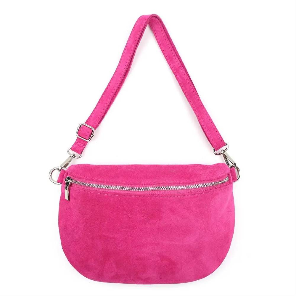 Made in Italy Damen Leder Tasche Brusttasche Gürteltasche Crossbody Hüfttasche Bauchtasche Umhängetasche Wildleder Crossover Schultertasche Handytasche Bodybag Online