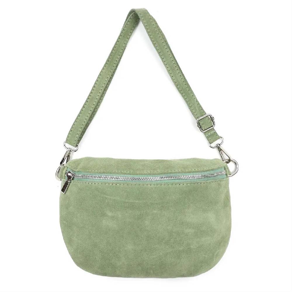Made in Italy Damen Leder Tasche Brusttasche Gürteltasche Crossbody Hüfttasche Bauchtasche Umhängetasche Wildleder Crossover Schultertasche Handytasche Bodybag Online