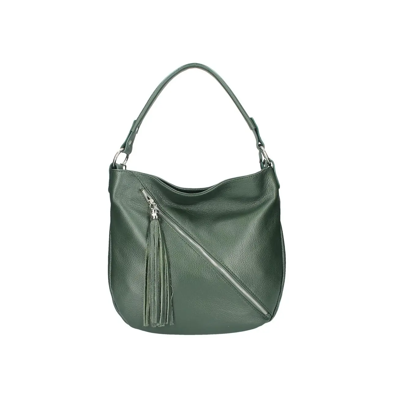 Made in Italy DAMEN LEDER TASCHE Shopper Schultertasche City Bag CrossOver Umhängetasche Henkeltasche Ledertasche Damentasche Fransen Outlet